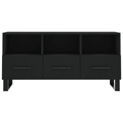 vidaXL TV Cabinet Black 102x36x50 cm Engineered Wood