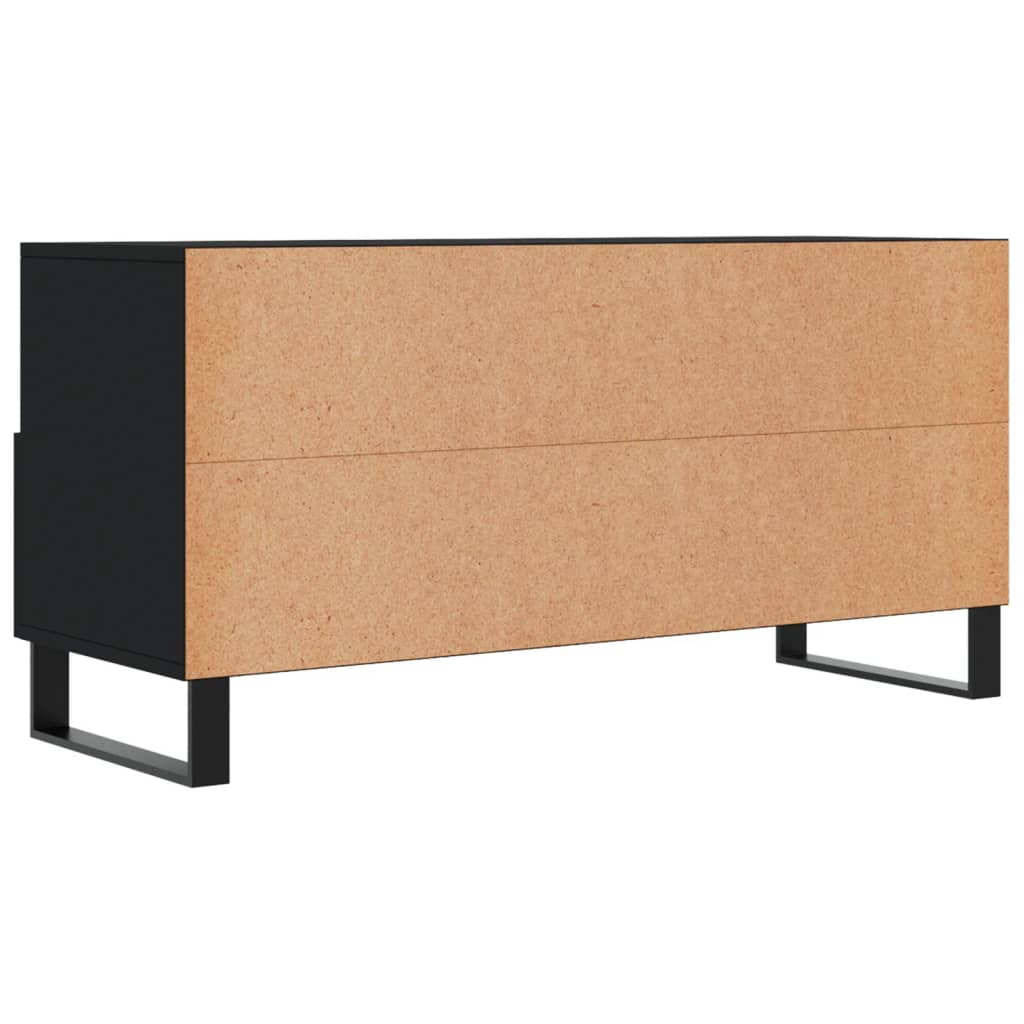 vidaXL TV Cabinet Black 102x36x50 cm Engineered Wood
