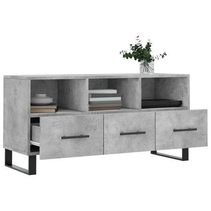 vidaXL TV Cabinet Concrete Grey 102x36x50 cm Engineered Wood