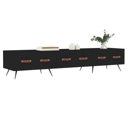 vidaXL TV Cabinet Black 150x36x30 cm Engineered Wood
