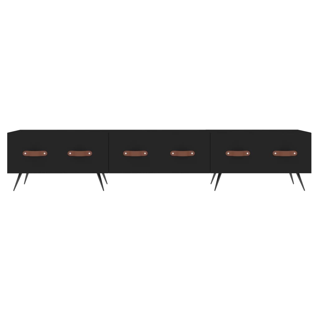 vidaXL TV Cabinet Black 150x36x30 cm Engineered Wood