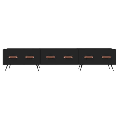 vidaXL TV Cabinet Black 150x36x30 cm Engineered Wood