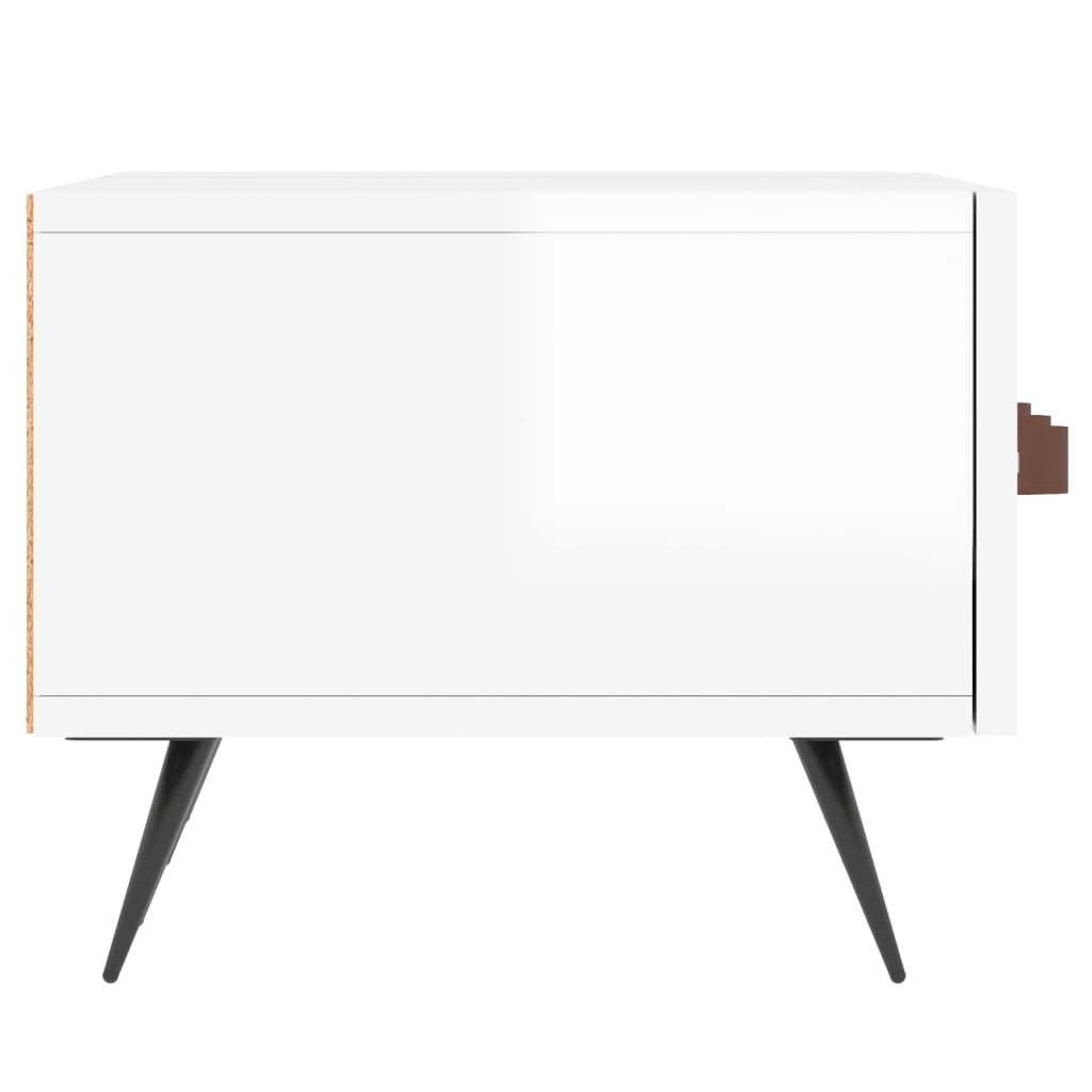 vidaXL TV Cabinet High Gloss White 150x36x30 cm Engineered Wood