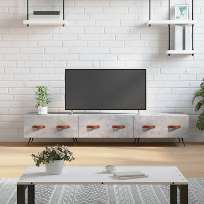 vidaXL TV Cabinet Concrete Grey 150x36x30 cm Engineered Wood