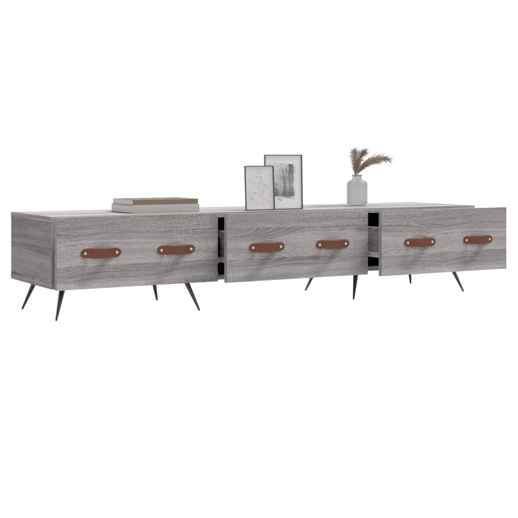 vidaXL TV Cabinet Grey Sonoma 150x36x30 cm Engineered Wood