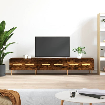 vidaXL TV Cabinet Smoked Oak 150x36x30 cm Engineered Wood