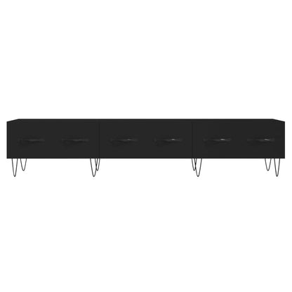 vidaXL TV Cabinet Black 150x36x30 cm Engineered Wood