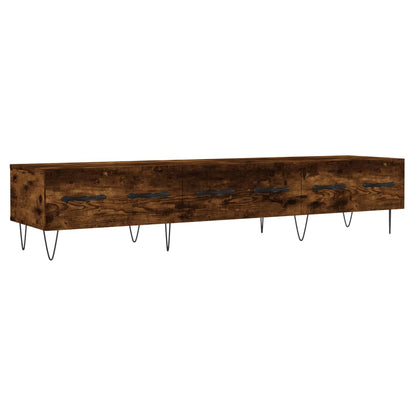 vidaXL TV Cabinet Smoked Oak 150x36x30 cm Engineered Wood