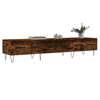 vidaXL TV Cabinet Smoked Oak 150x36x30 cm Engineered Wood