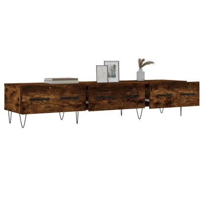 vidaXL TV Cabinet Smoked Oak 150x36x30 cm Engineered Wood
