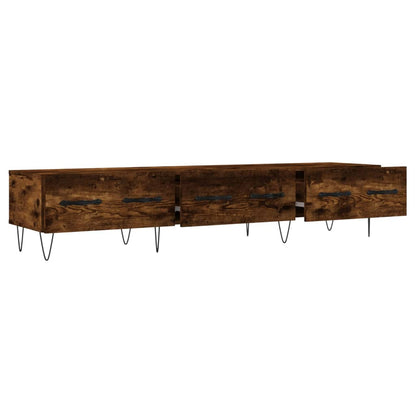 vidaXL TV Cabinet Smoked Oak 150x36x30 cm Engineered Wood