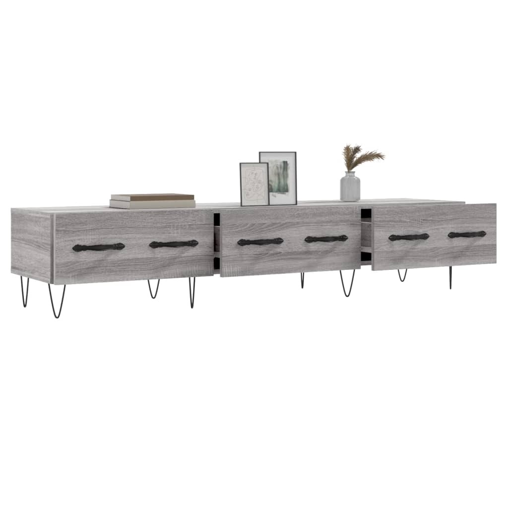 vidaXL TV Cabinet Grey Sonoma 150x36x30 cm Engineered Wood