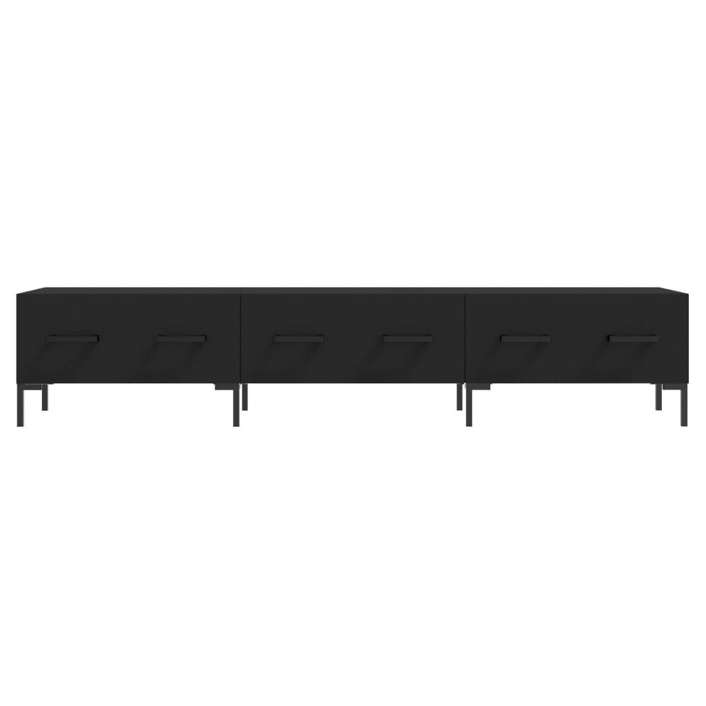 vidaXL TV Cabinet Black 150x36x30 cm Engineered Wood