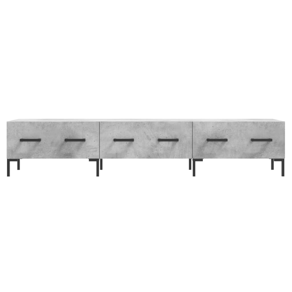 vidaXL TV Cabinet Concrete Grey 150x36x30 cm Engineered Wood