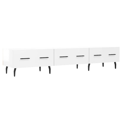 vidaXL TV Cabinet High Gloss White 150x36x30 cm Engineered Wood