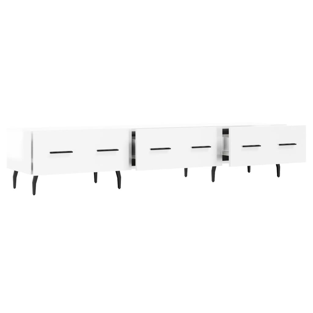 vidaXL TV Cabinet High Gloss White 150x36x30 cm Engineered Wood