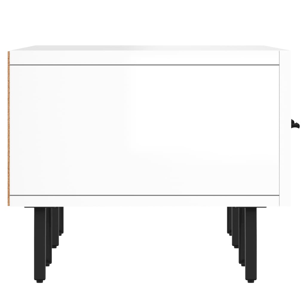 vidaXL TV Cabinet High Gloss White 150x36x30 cm Engineered Wood