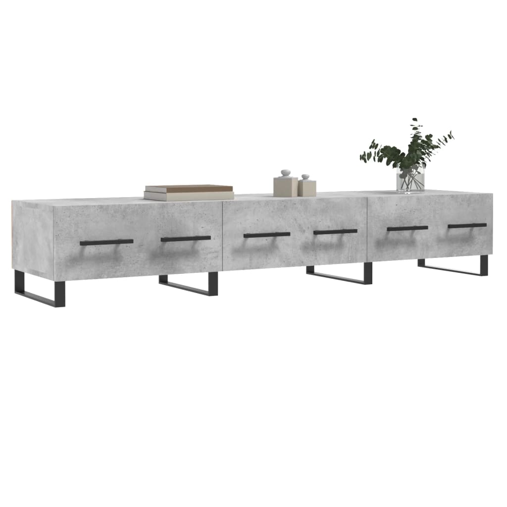 vidaXL TV Cabinet Concrete Grey 150x36x30 cm Engineered Wood