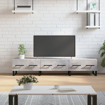 vidaXL TV Cabinet Concrete Grey 150x36x30 cm Engineered Wood