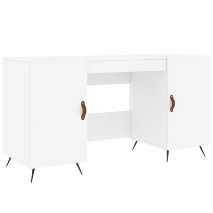 vidaXL Desk White 140x50x75 cm Engineered Wood