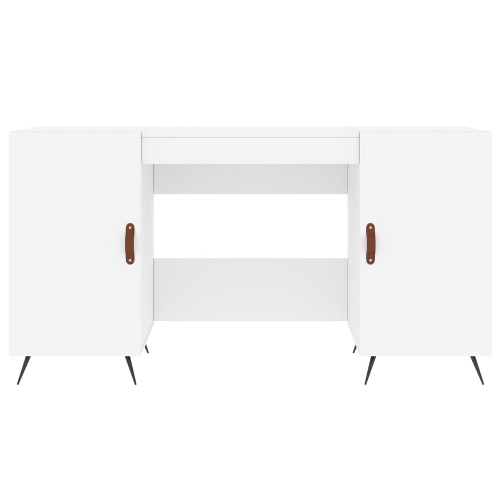 vidaXL Desk White 140x50x75 cm Engineered Wood