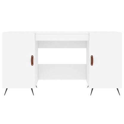 vidaXL Desk White 140x50x75 cm Engineered Wood