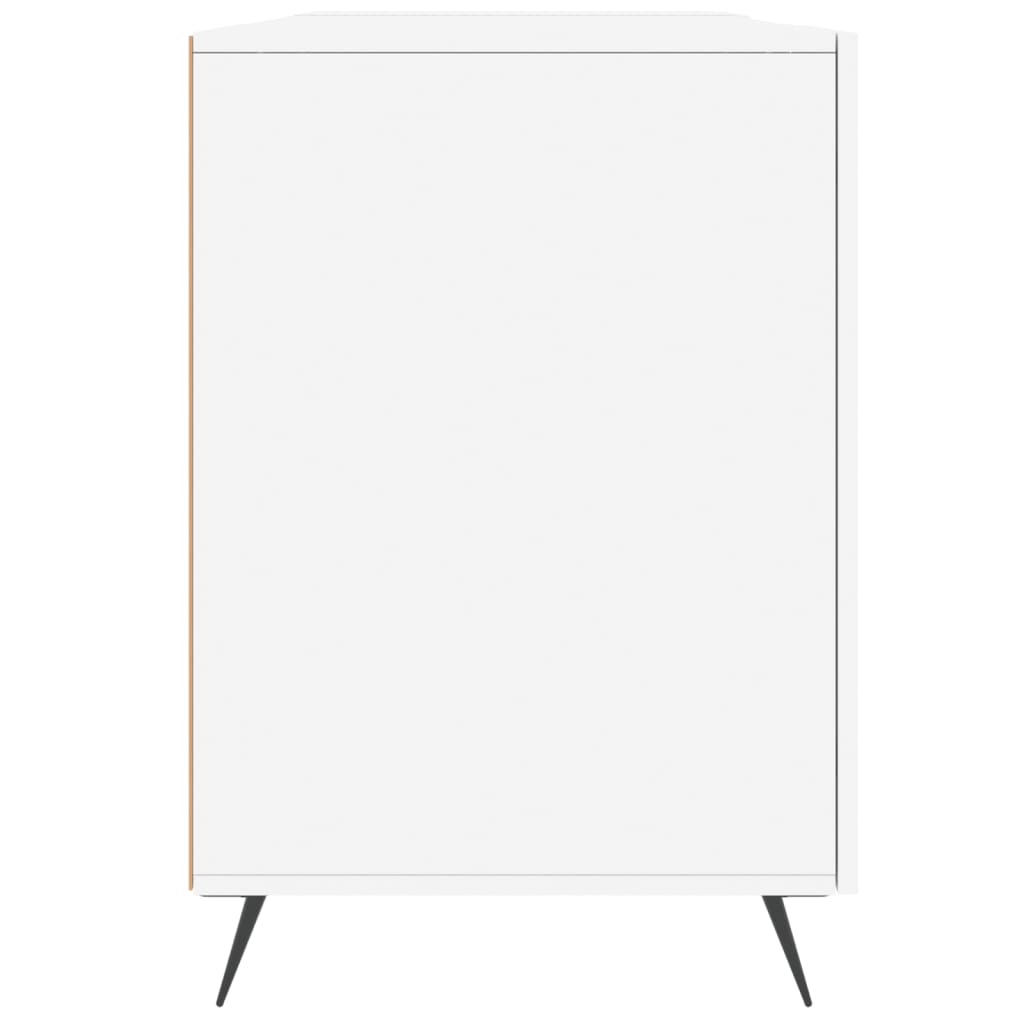 vidaXL Desk White 140x50x75 cm Engineered Wood