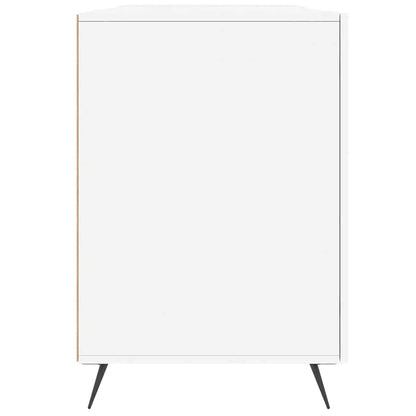 vidaXL Desk High Gloss White 140x50x75 cm Engineered Wood