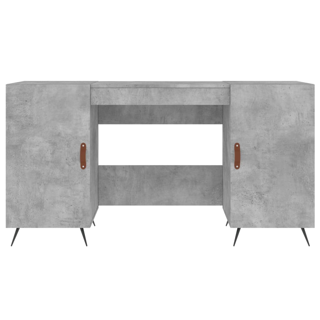 vidaXL Desk Concrete Grey 140x50x75 cm Engineered Wood