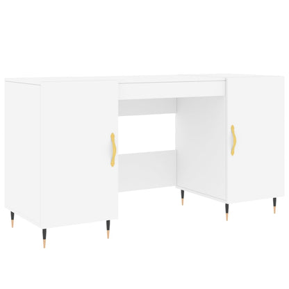 vidaXL Desk White 140x50x75 cm Engineered Wood