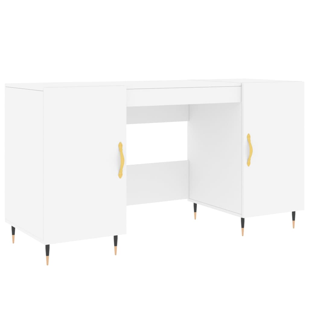 vidaXL Desk White 140x50x75 cm Engineered Wood