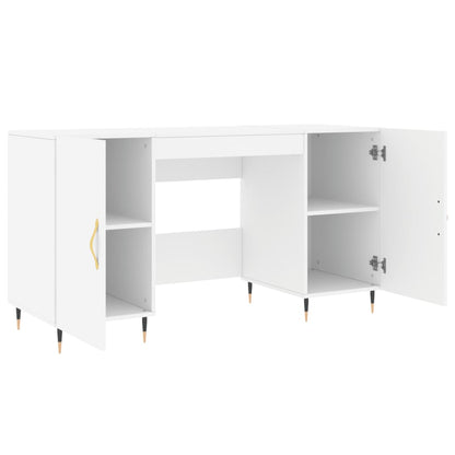 vidaXL Desk White 140x50x75 cm Engineered Wood