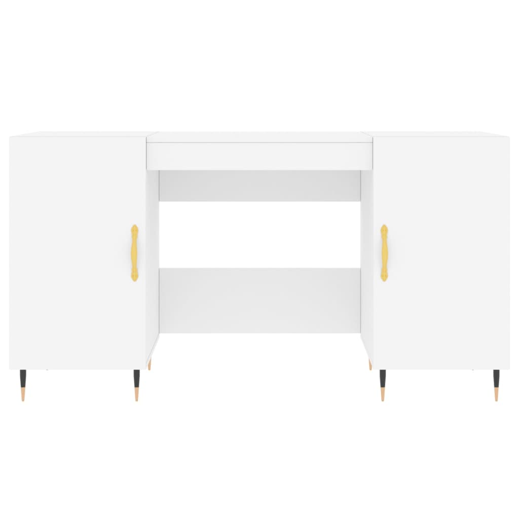 vidaXL Desk White 140x50x75 cm Engineered Wood