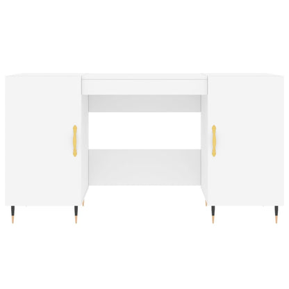 vidaXL Desk White 140x50x75 cm Engineered Wood