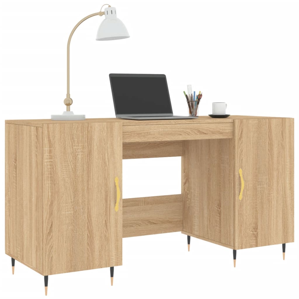 vidaXL Desk Sonoma Oak 140x50x75 cm Engineered Wood