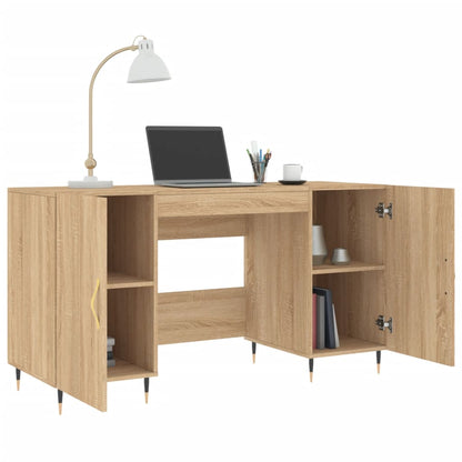 vidaXL Desk Sonoma Oak 140x50x75 cm Engineered Wood