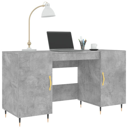 vidaXL Desk Concrete Grey 140x50x75 cm Engineered Wood
