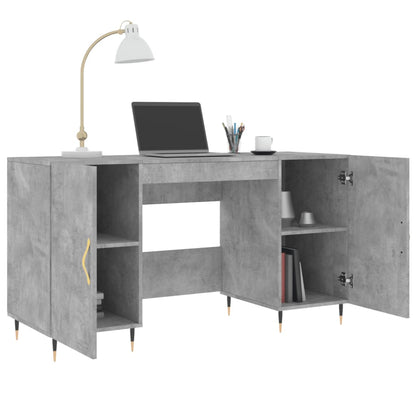 vidaXL Desk Concrete Grey 140x50x75 cm Engineered Wood