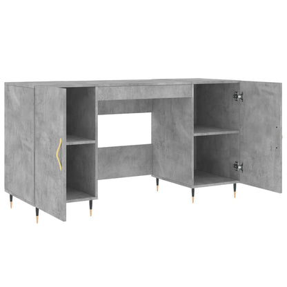 vidaXL Desk Concrete Grey 140x50x75 cm Engineered Wood
