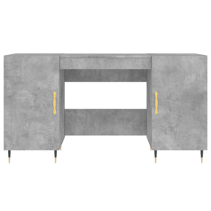 vidaXL Desk Concrete Grey 140x50x75 cm Engineered Wood