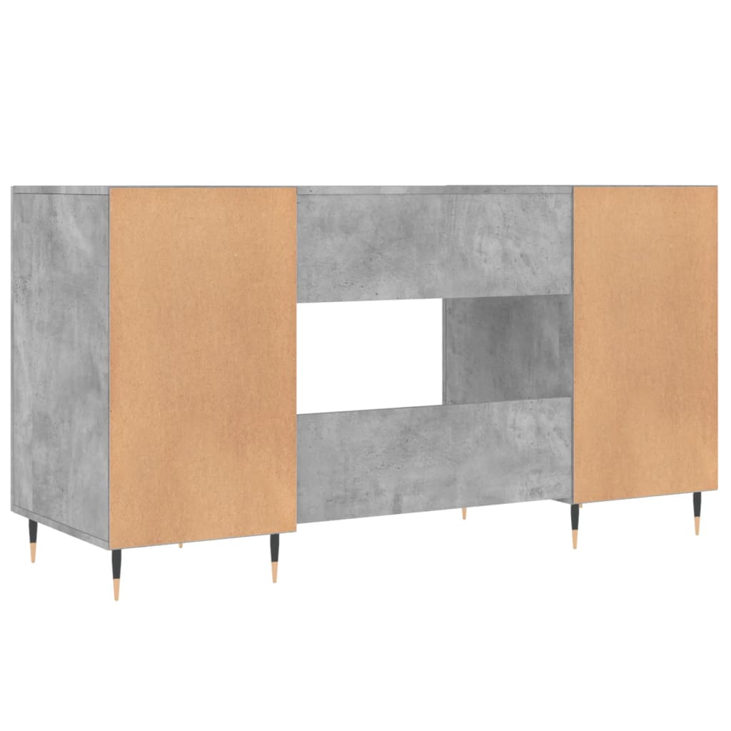 vidaXL Desk Concrete Grey 140x50x75 cm Engineered Wood