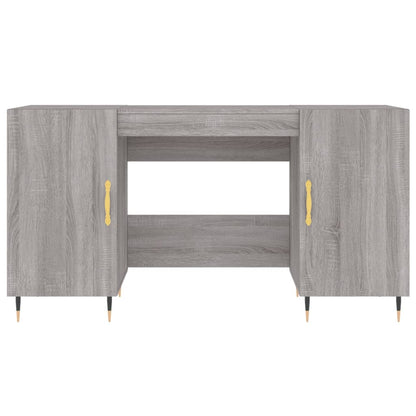 vidaXL Desk Grey Sonoma 140x50x75 cm Engineered Wood