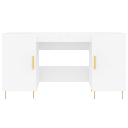vidaXL Desk White 140x50x75 cm Engineered Wood