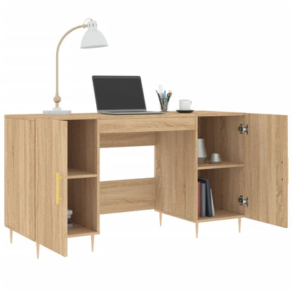 vidaXL Desk Sonoma Oak 140x50x75 cm Engineered Wood