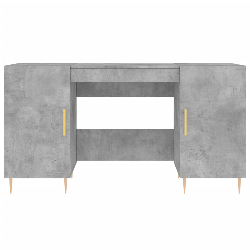 vidaXL Desk Concrete Grey 140x50x75 cm Engineered Wood