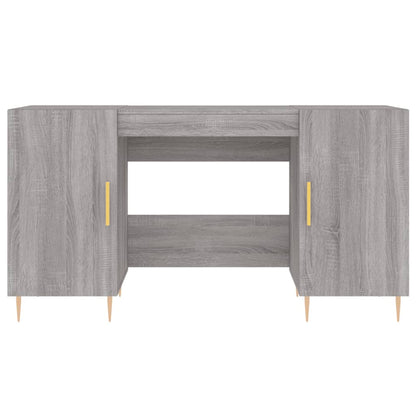 vidaXL Desk Grey Sonoma 140x50x75 cm Engineered Wood