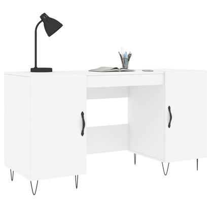 vidaXL Desk White 140x50x75 cm Engineered Wood
