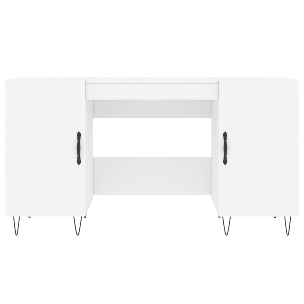 vidaXL Desk White 140x50x75 cm Engineered Wood