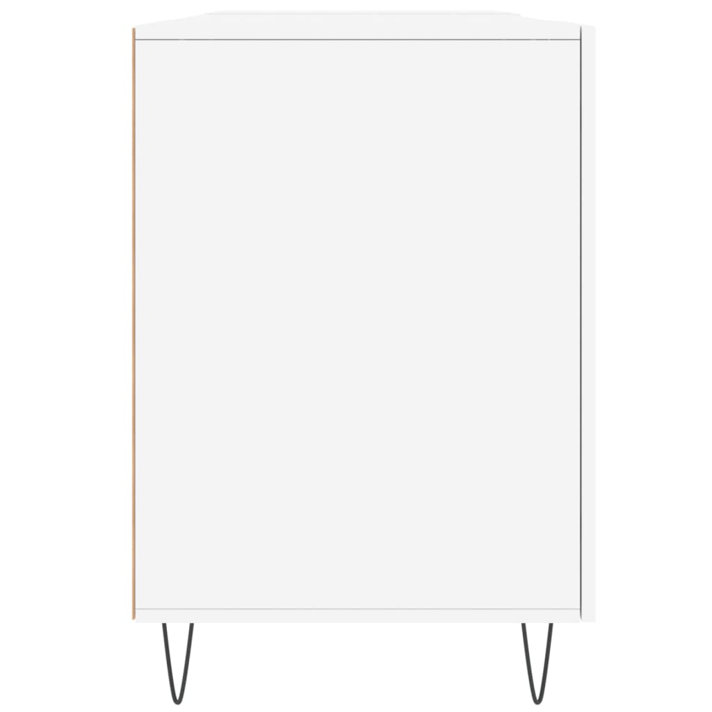 vidaXL Desk White 140x50x75 cm Engineered Wood
