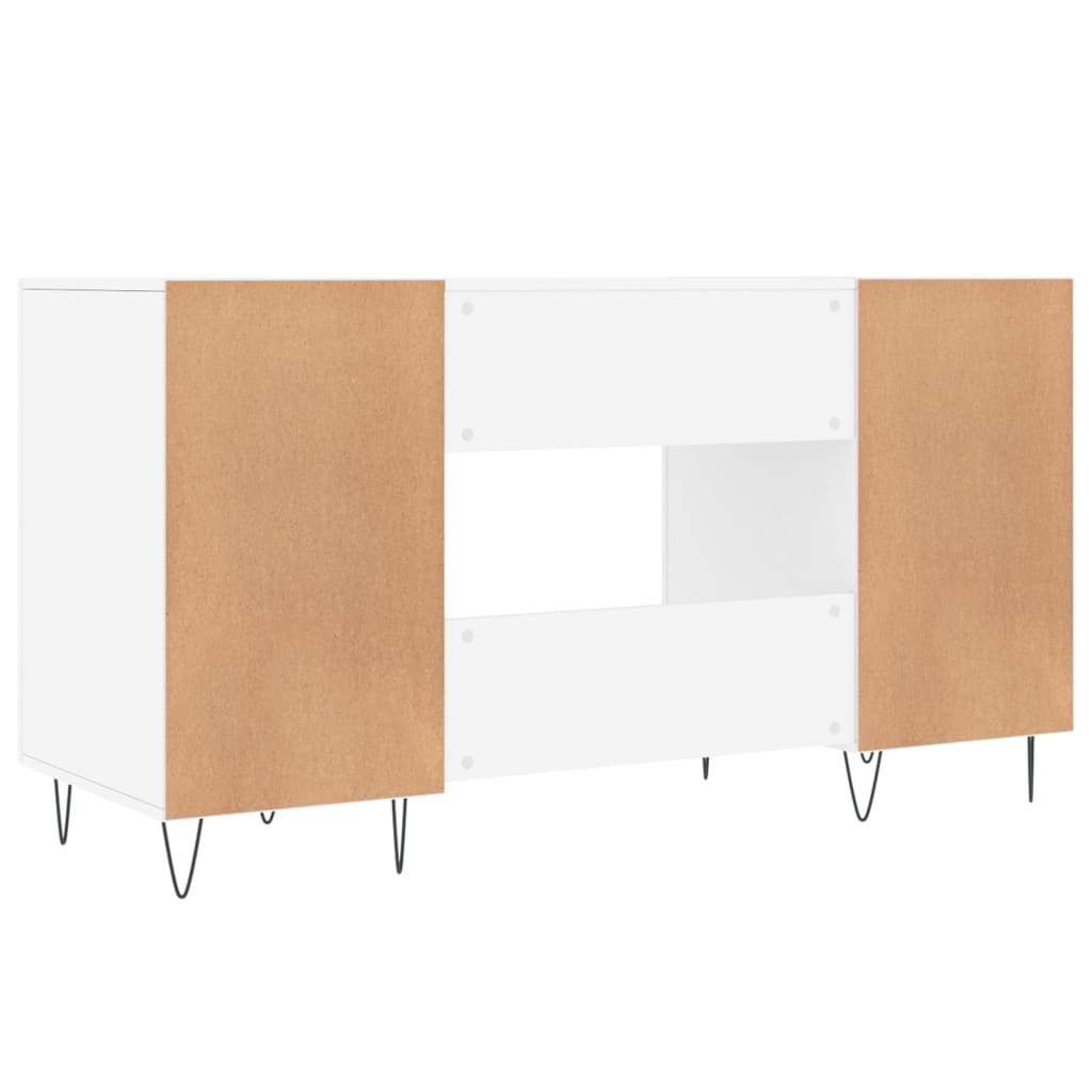 vidaXL Desk White 140x50x75 cm Engineered Wood
